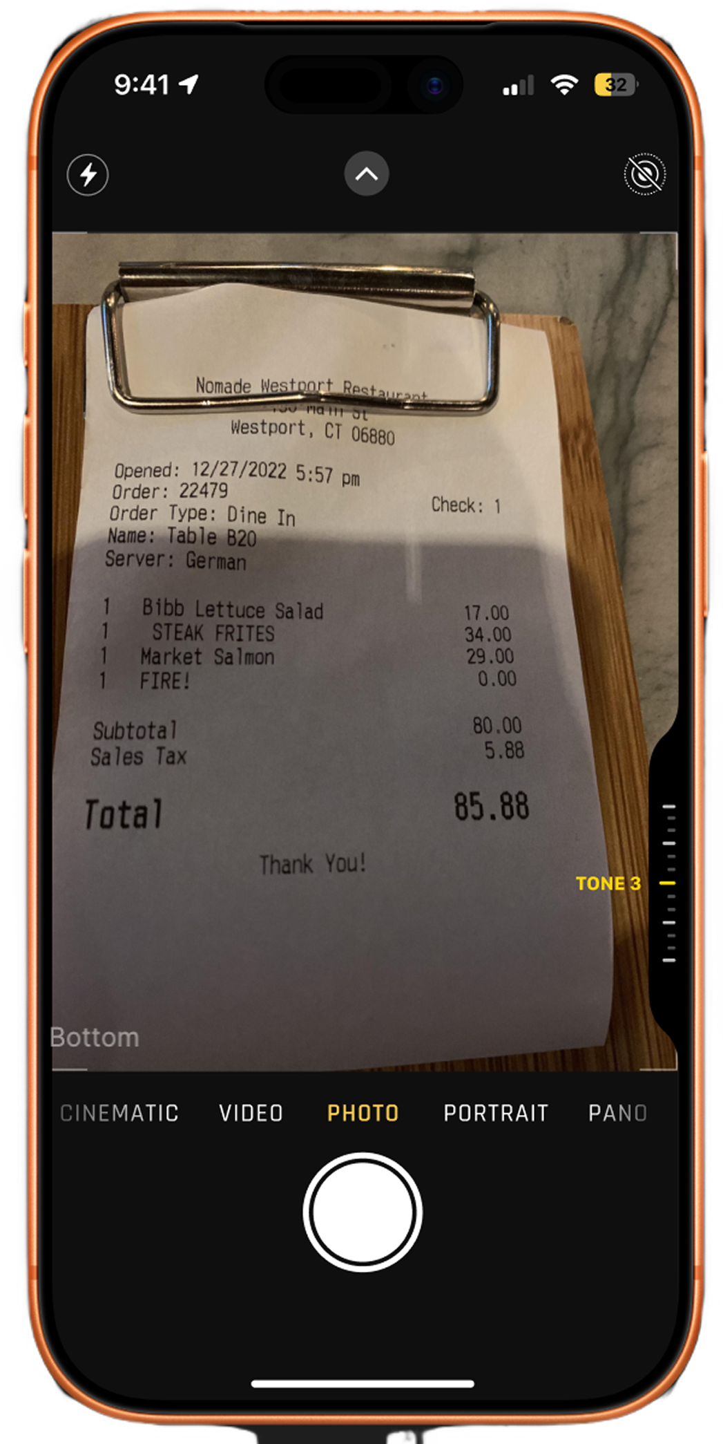 Scan the bill